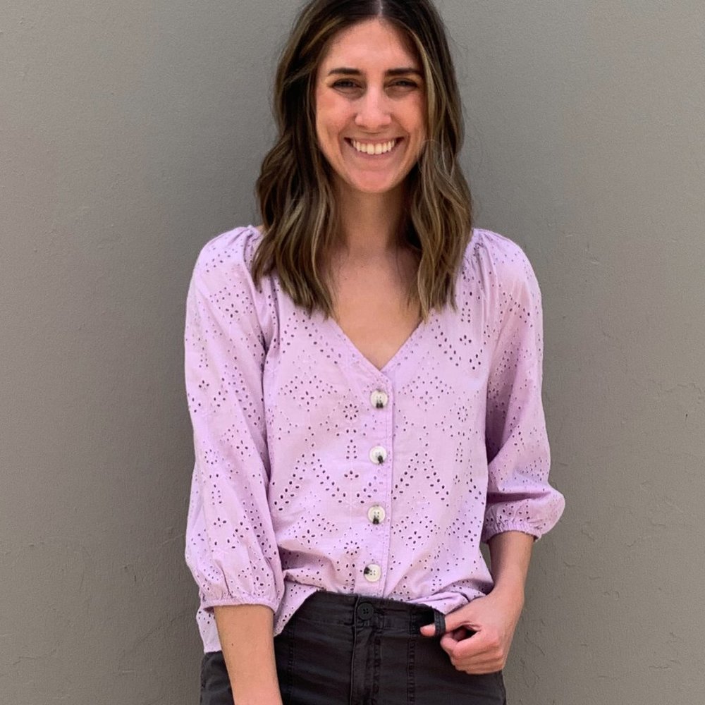 Sanctuary Eyelet Lilac Blouse